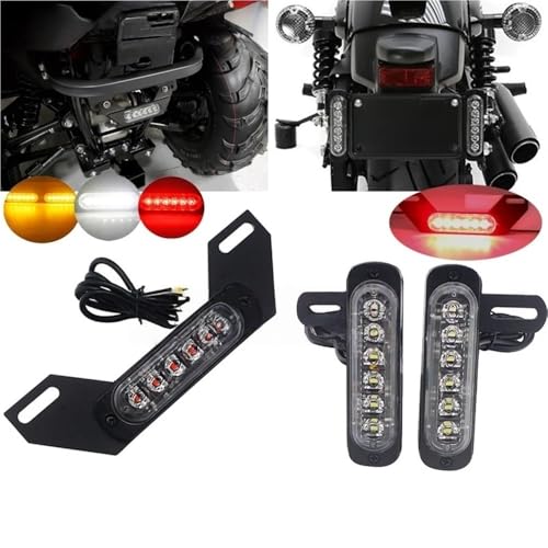Luz trasera kit de luz freno doble B6 con soporte matrícula y DRL trasera auxiliar 2