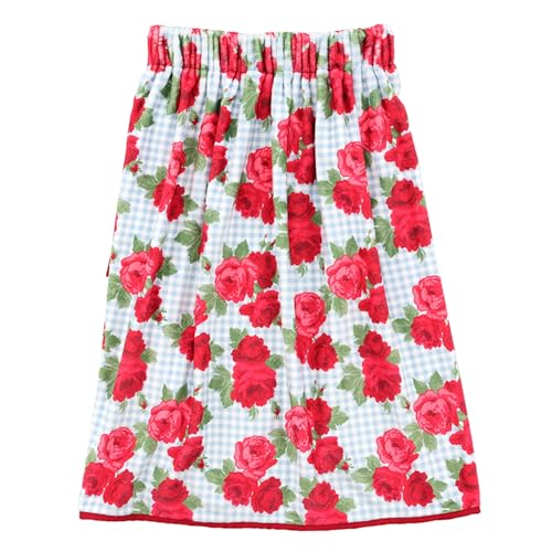 Image of Bella Sleep + Spa Women's Ultra Soft Plush Luxury Spa Shower Bath Wrap with Adjustable Closure, One Size, Blue Gingham /Red