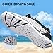 DOUSSPRT Women's Water Shoes Quick Drying Sports Aqua Shoes White Size 9