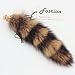 Fosrion Supper Huge and Fluffy Real Fox Tail Fur Halloween Cosplay Handbag Charm Accessory Key Chain Ring Hook Tassels (Raccoon)