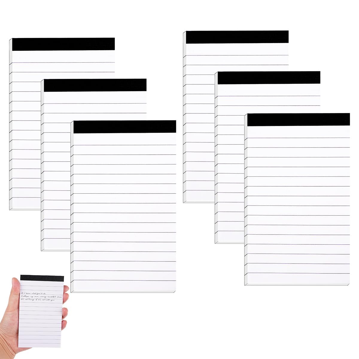6 Pcs A7 Small Pocket Notebook Refill,Lined Writing Note Pads with 30 Sheet