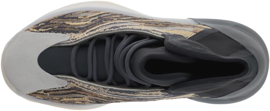 adidas Yeezy Quantum Lace Up Sneakers - Knitted Elastic Collar, BOOST Midsole, Mesh Upper with RPU Cage & Rubber Outsole