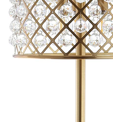 Jonathan Y Jyl9000A Elizabeth 60" Crystal/Metal Led Floor Lamp, Contemporary, Transitional, Elegant, Geometric, Office, Living Room, Family Room, Dining Room, Bedroom, Hallway, Foyer, Brass Gold/Clear #TOP6