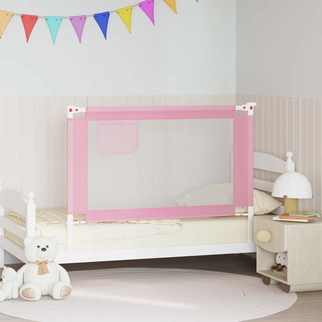 Generisch Kleinkind-Bettschutzgitter Rosa 120x25 cm Stoff,Baby & Kleinkind,Babysicherheit,Baby-Bettschutzgitter-10200