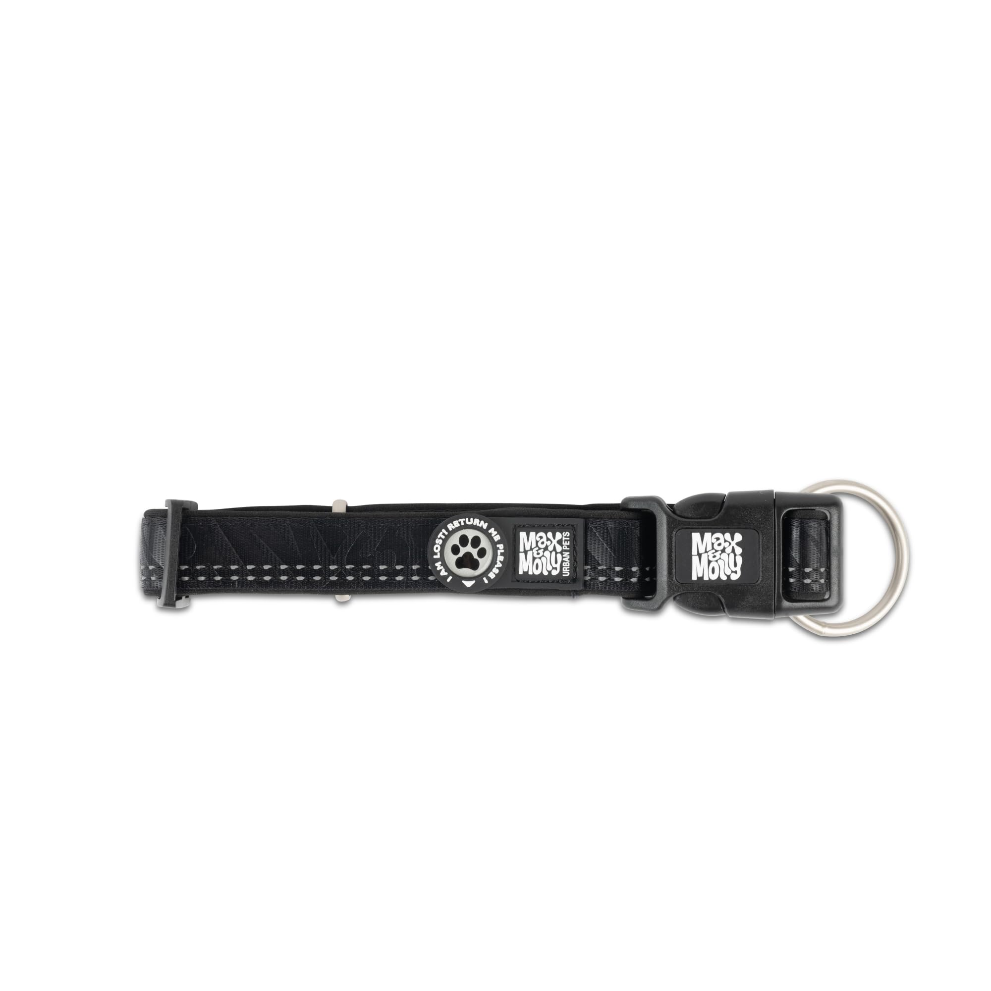 Max & Molly Dog Collar with Gotcha! Smart ID Safety Pendant, Matrix 2.0 Black/L, Dog Collar Padded & Reflective - Image 4