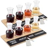 D’Eco Wine Tasting Flight Board Set – 8 Glasses and 2 Boards