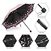 Sakura Umbrella-Windproof Anti Rain/Sun,Cherry Blossom Folding Umbrella (Pink)