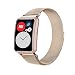 Produktbild PaceBid Armband Kompatibel mit Huawei Watch Fit, Mesh Gewebte Edelstahl Handgelenk Magnetisch Ersatzband Armband, Klassisches Verstellbarer Uhrenarmband für Huawei Watch Fit (Roségold)
