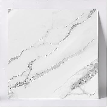 Marble Tiles Oil Proof Waterproof Floor Tiles Sticker | Kitchen Tiles Peel and Stick Kitchen Backsplash, Self-Adhesive Waterproof Tile Stickers, Stylish Wall Sticker, Marble Tiles, 12x12 inch (12 Pcs)