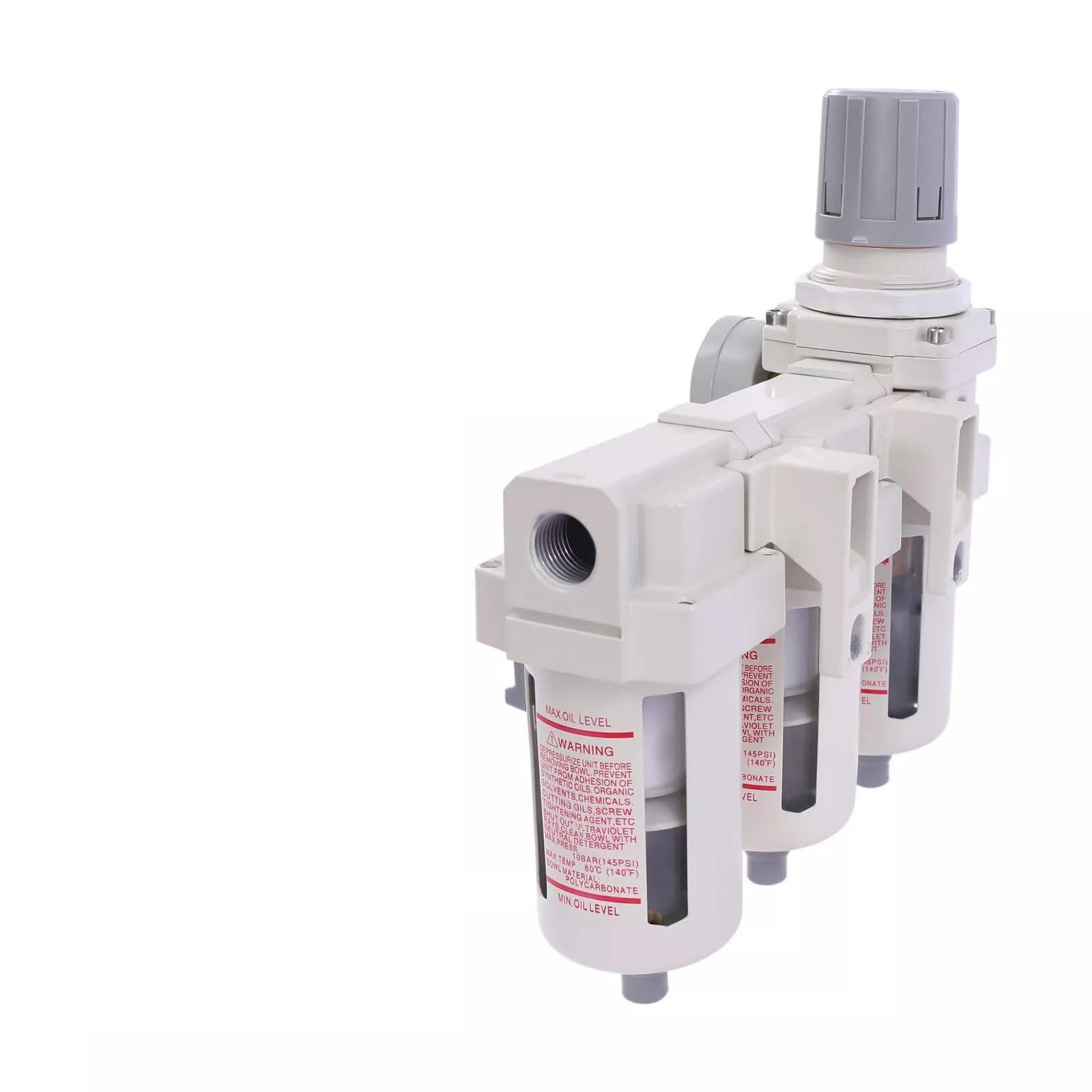 Regulador de presión de aire de 1/2" NPT – Filtro secador de aire comprimido y separador de agua for suministro de aire limpio y seco