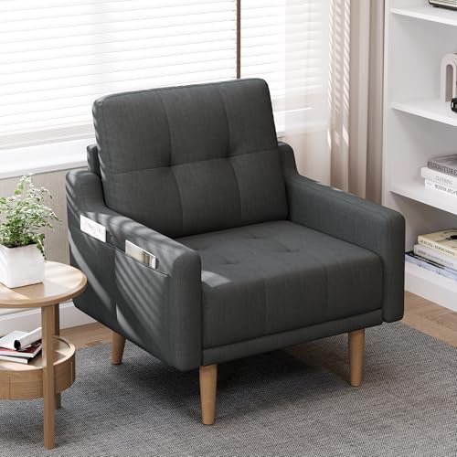 EJUNQ Mid Century Armchair, Dark Grey