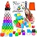 Girigi 10 Colors Magnetic Blocks for Toddler Toys, Montessori Sensory STEM Building Preschool Magnet Toys for 3 4 5 6 Year Old Boys and Girls, Large Magnetic Cubes Building Blocks for Kids