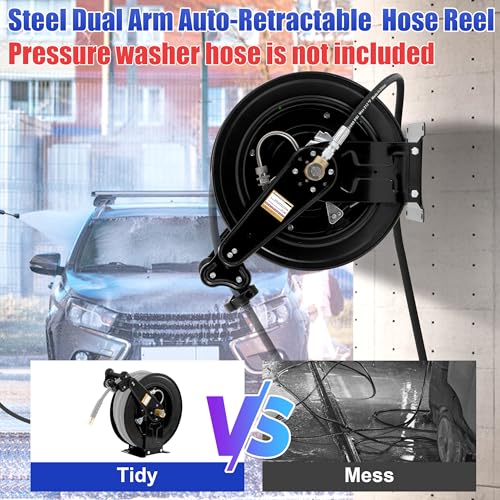 Heavy-Duty Dual-Arm Hose Reel