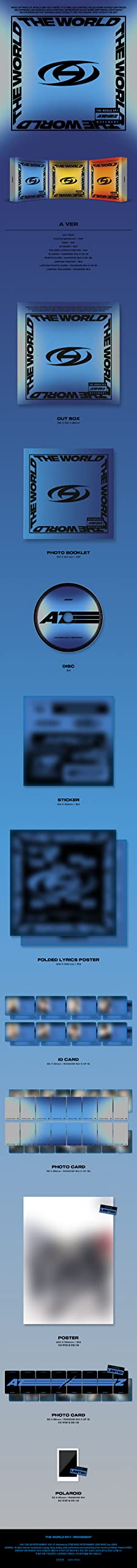 ATEEZ [ THE WORLD EP.1 : MOVEMENT ] 8th Mini Album [ SET : A + Diary + Z Ver. ]