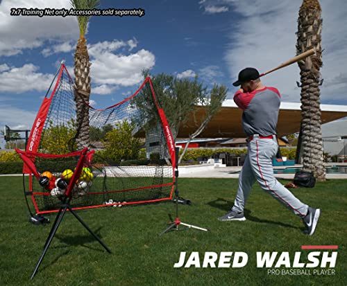 Powernet Baseball Softball 7X7 Full Mouth Net | 2022 | Larger Mouth To Provide A Bigger Target #TOP2