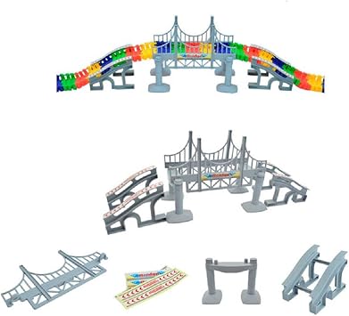 Assembly Slope and Bridge Tracks Accessories Replacement ONLY, Fun Addition DIY Tracks Pieces for Education Tracks Playset(Bridge)