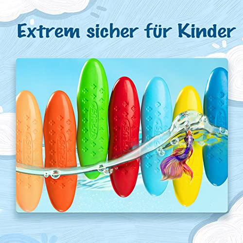 YPLUS Erdnuss Wachsmalstifte für Kleinkinder, 12 Farben, Ungiftige, Leicht zu Halten, Waschbare sichere Kleinkindmalstifte für Kinder Malzubehör – Bild 4