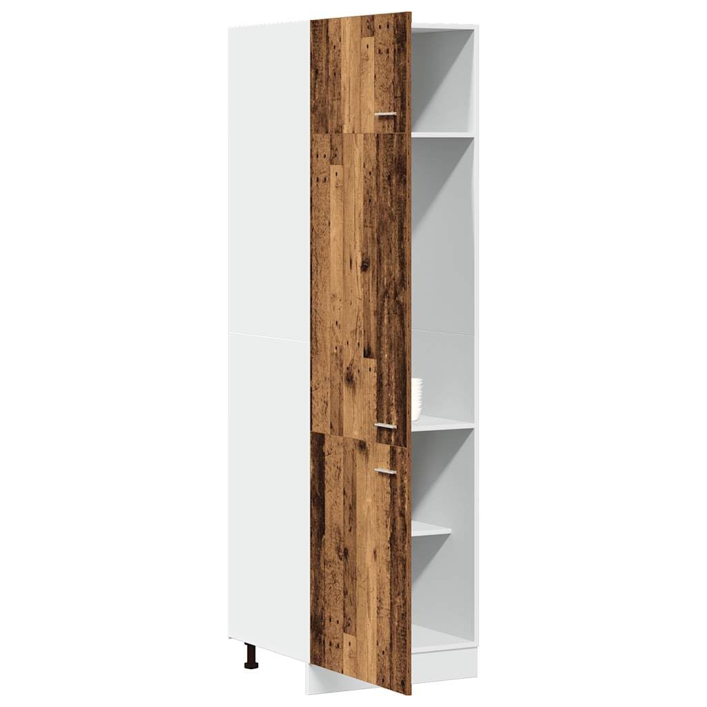 ShGaxin Armadio per Frigo Legno Antico 60x57x207 cm in Truciolato,Armadio per Frigo,Armadietto da Cucina,Armadietto da Cucina,Mobili Cucina-856125