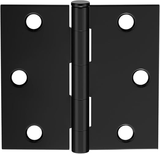 Haidms 3 Pack Black Door Hinges 3 Inch Square Corners Interior ...