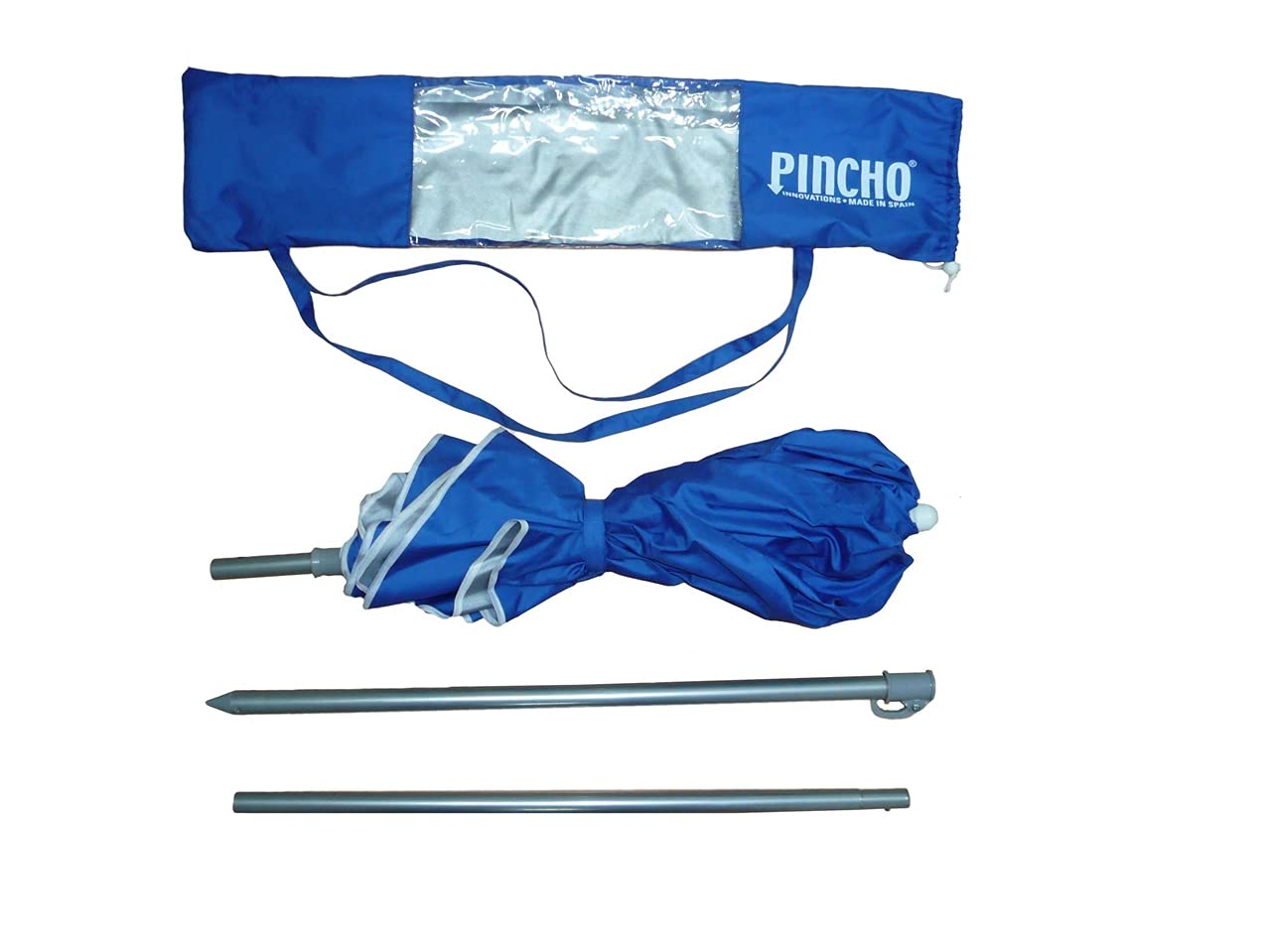 Pincho Sombrilla Mochila Plegable 180CM Ideal para Moto y Bicicleta.Protección Solar UPF50+ (bloquea 99% de Rayos UV), Muy Ligera.1,5 kg, Medida de la sombrilla Dentro de la Funda 74cm.