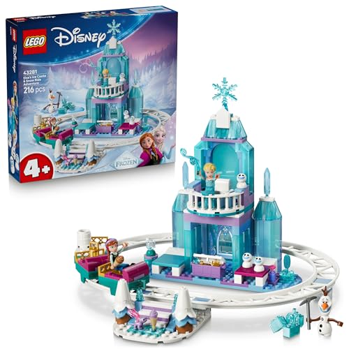 LEGO ǀ Disney Frozen Elsas Ice Castle & Snow Ride Adventure 43281 Track and Castle Toy Building Set for Kids - Elsa and Anna Characters for Girls and Boys Aged 4+ - Pretend Play Toy-Giving Idea