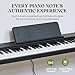 KUMENG digital Piano 88 Key Semi Weighted Keyboard,Full-size Electric Piano for Beginners,with Sheet Music Stand,Pedal,Power Adapter,Headphone Mode,USB-MIDI (Matte Black)