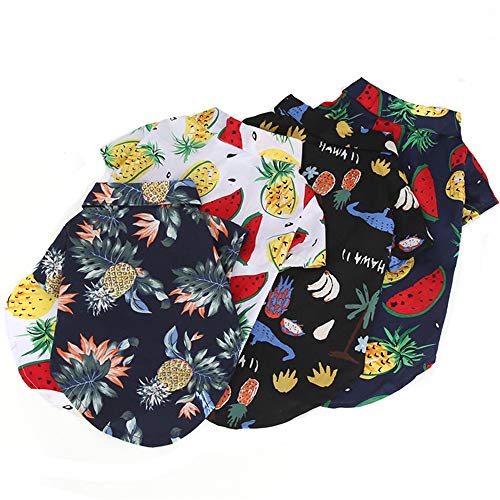 Ct Coutudi Hawaiian Dog Shirts Aloha Dog Shirt Pet Summer Cool Summer Flower Pineapple Shirt For Small To Medium Puppy Dog Cat #TOP3