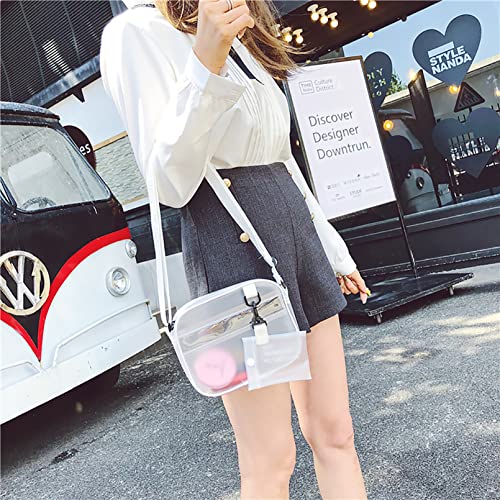 Enkrio Clear Bag Stadium Approved Clear Purse Mini Clear Messenger Bag Matte Cross Body Bag With Adjustable Strap For Women Men #TOP6