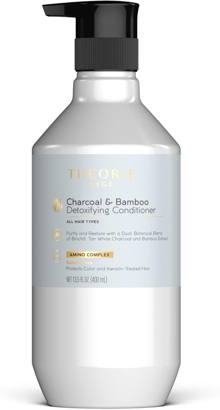 Charcoal Bamboo Detoxifying Conditioner- Purify & Restore, Nurture Color & Keratin Treated Hair, Suited For All Hair Types, 400ML