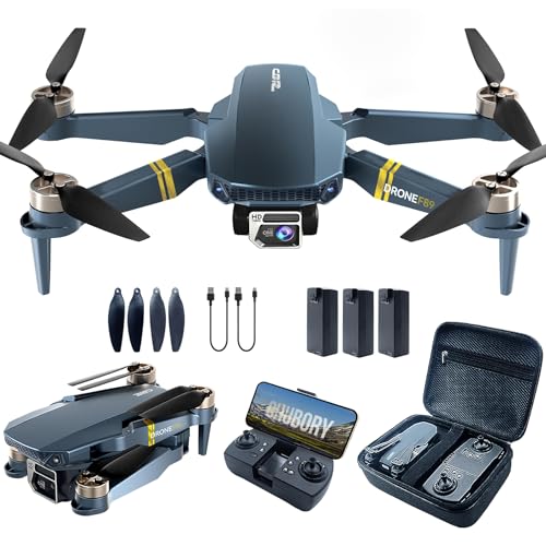 2650 ft Long Range Super Endurance Foldable Drone with Camera for Beginners–84 min Flight Time, WiFi FPV Quadcopter with 4K HD Camera, Brushless Motor, Auto Hover, Follow Me (3 Batteries)