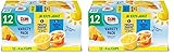 Dole Fruit Bowls Pineapple Tidbits & Tropical Fruit in 100% Juice Snacks, 4oz 12 Total Cups, Gluten & Dairy Free, Bulk Lunch Snacks for Kids & Adults (Pack of 2)