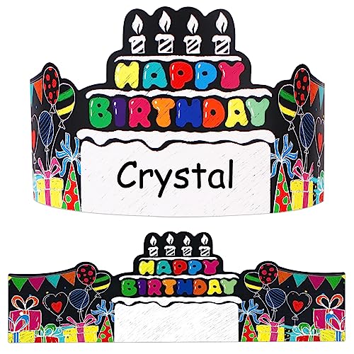 Couronnes d'anniversaire SICOHOME en lot de 36 pour fête d'école et anniversaire