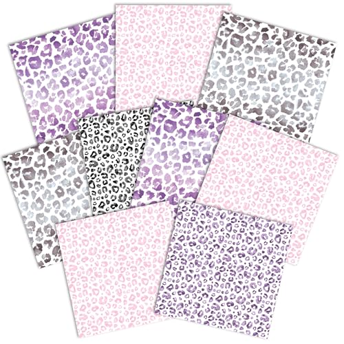 Papier scrapbooking léopard 30,5x30,5 cm pour travaux manuels