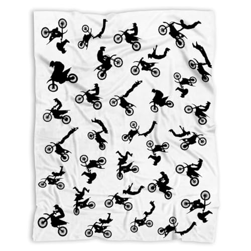 Image of SUPERICH Motorcycles Dirt Bike Baby Blanket Gifts Super Soft Swaddle Newborn Cozy Baby Receiving Blanket Stroller Throw Blanket 40x30 in for Puppy