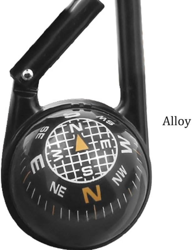 Multi Functional Keychain Alloy Climbing Hook Outdoor Portable Pendant Compass image 2