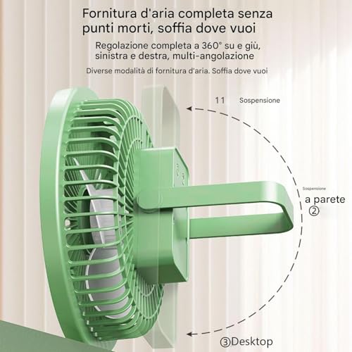Ventilateur de table portable et silencieux idéal pour un montage mural efficace - 8
