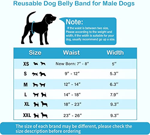 Pet Soft Male Dog Belly Bands - Washable Male Dog Belly Wraps 3Pack, Washable Dog Diapers Male(Space, Xs) #TOP2