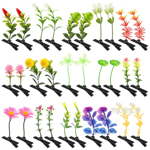 30 Pcs Bean Sprout Hair Clips Plant Styles,Lovely