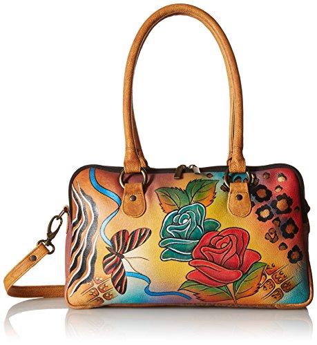 Image of Anna by Anuschka Women's Hand-Painted Genuine Leather Multi Compartment Satchel