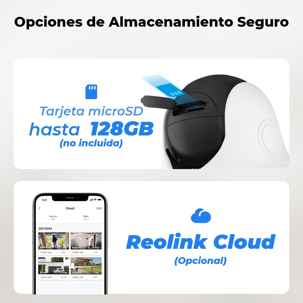 Reolink 3MP 360° PTZ Camara Vigilancia WiFi Exterior, Detección Inteligente | Audio bidireccional, 355° Pan & 140° Tilt, Persona/Vehículo, Sirena, Wi-Fi 2.4GHz, Panel Solar Incluido