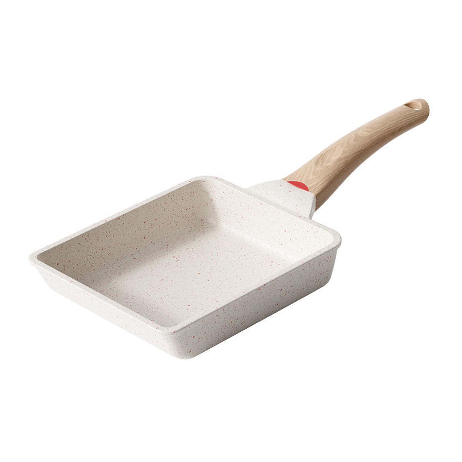 Tamagoyaki Pan,Japanese Omelette Pan,White Tamagoyaki Egg Pan, Non Stick Rectangle Pan,Small Frying Pan 6 X 7 Inch