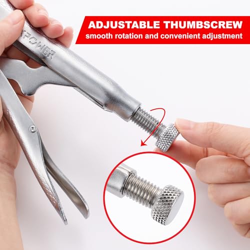 Image of MAXPOWER 24-inch C Clamp Locking Pliers, Large Locking C Clamp with Grip Swivel Pads, MAX Jaw Capacity Up to 10 inch