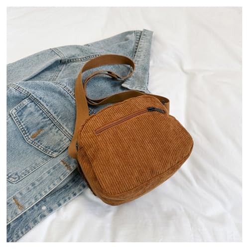 Image of Women's Crossbody Bag Cute Corduroy Shoulder Bag Fashion Aesthetic Small Wallet Bag Adjustable Strap