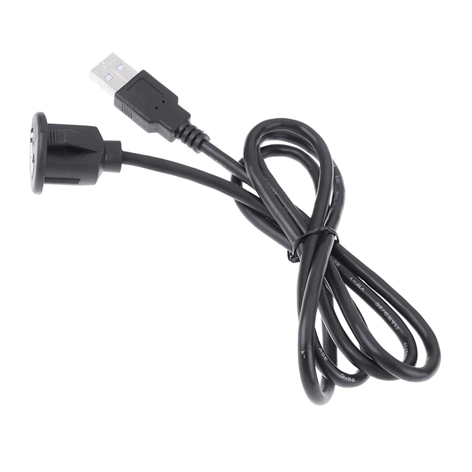 CALANDIS Car Dash Board Mount USB 2.0 Male to Female Socket Panel Extension Cable 2M-image-41