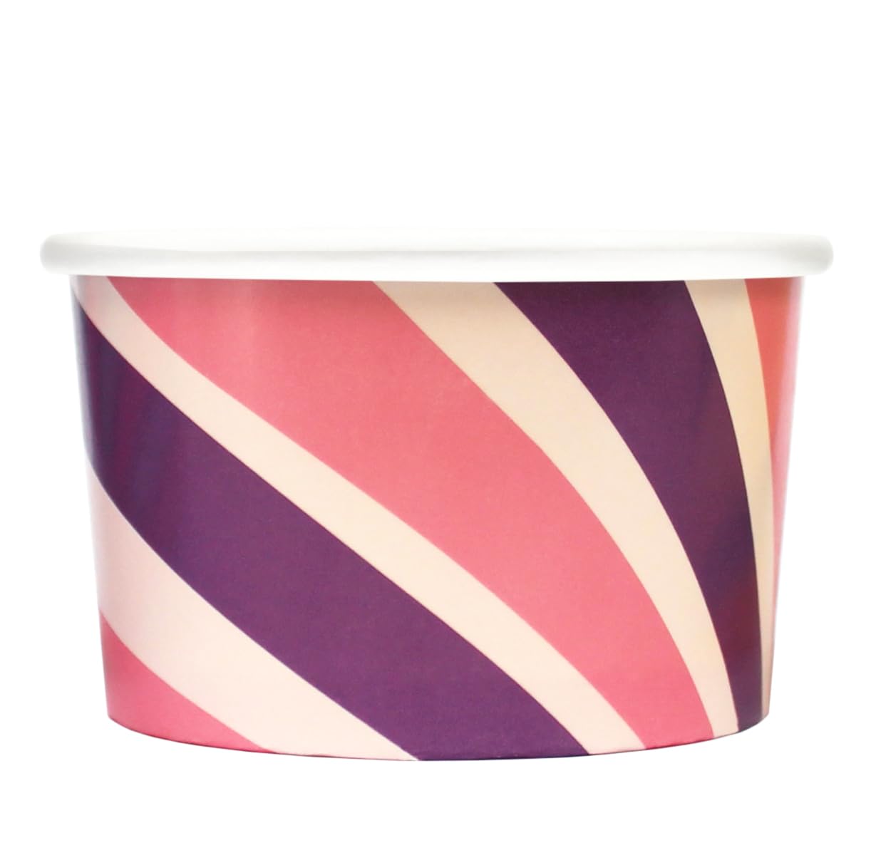 Ksp partners ltd e-commerce Ice Cream Cups 200ml Disposable Ice Cream Bowls, Paper Dessert Bowls Treat Cups Frozen Yogurt Takeout Food Containers (50, 6oz)