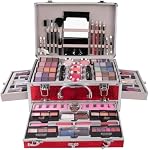 Multifunktions Exquisite Make-up Geschenkset Kosmetik Schmink Kit für Gesicht, Augen und Lippen - Makeup Paletten Schminkkoffer mit Lidschatten Palette, Lippenstift, Rouge, Mascara, Pinsel