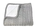 effe bebe Magnolia Cable Knit and Sherpa Baby Blanket 30