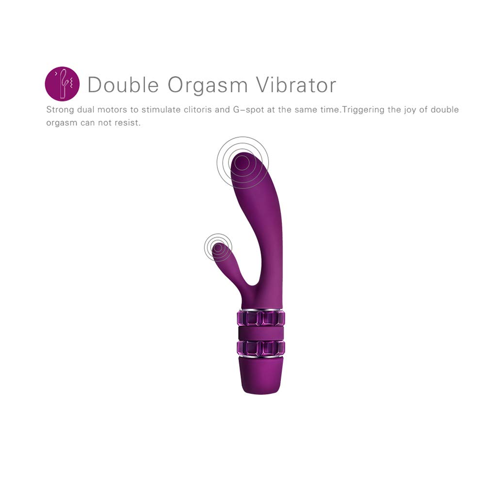 Vibratore Del Clitoride, Bastone AV Di Masturbazione Di Massaggio Del Coniglio, 10 Frequenza, Può Commutare 4 Teste Di Massaggio, Forte Vibrazione, Silicone Medico, Regolare E Comodo.