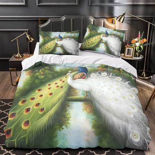Parure de lit paon 3D en microfibre premium ultra douce - 2