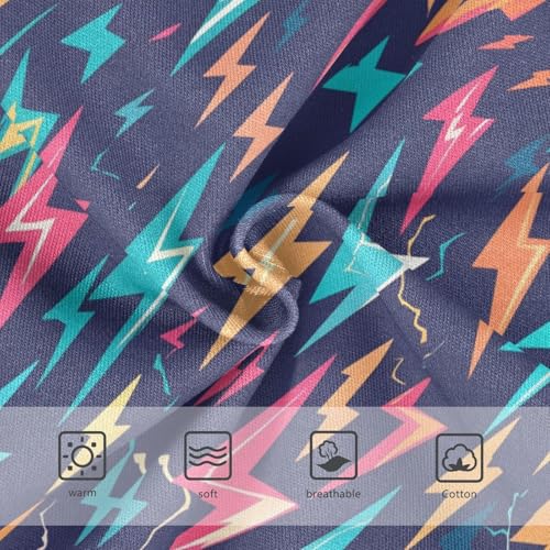 Wusikd Lightning Bolts Girls' Underwear Cotton Colors Girls Briefs Soft Toddler Underwear 2T3